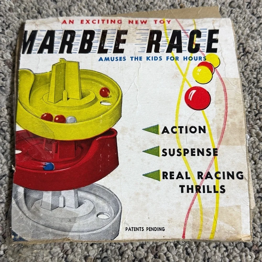 Vintage 1970’s Marble Race Game by Dart Manufacturing Co Stock No 501 Mason MI
